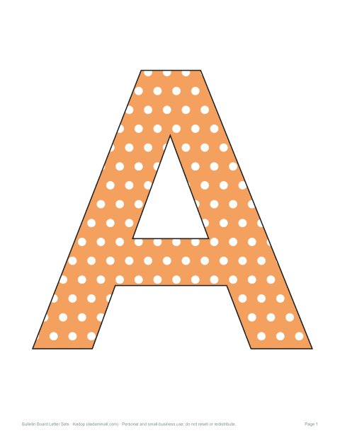 Preview of the first page of Polka dot letters