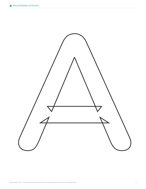 Preview of Printable Outline Alphabet Letters