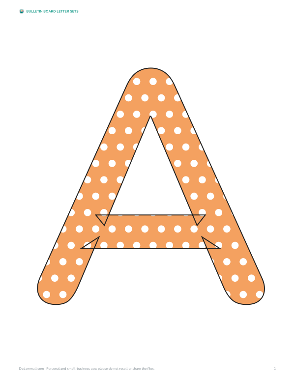 Preview of Printable Polka Dot Alphabet Letters