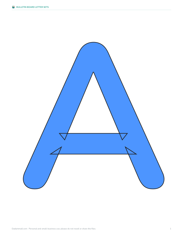 Preview of Free Printable Solid Alphabet Letters