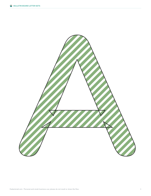 Preview of Printable Stripe Alphabet Letters